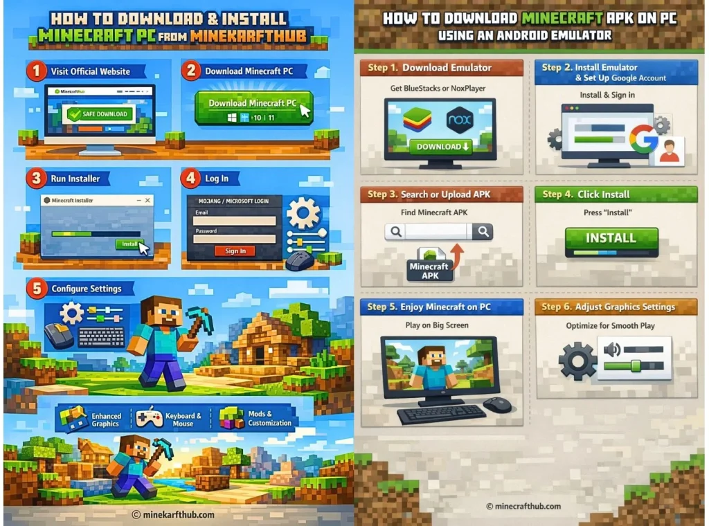 Cómo descargar e instalar Minecraft en PC