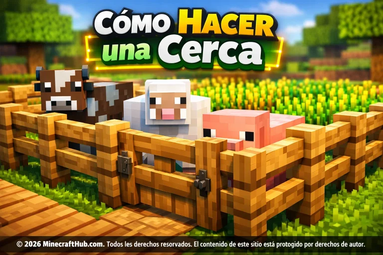 Cómo Hacer una Cerca en Minecraft